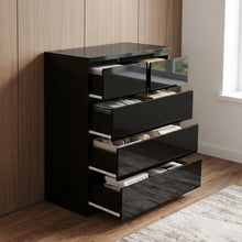 Load image into Gallery viewer, Angeles High Gloss 5 Drawer Tallboy - Black