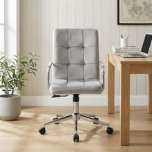 Load image into Gallery viewer, Eliezer Velvet Office Chair - Light Grey (0.188m - 10.0kg)