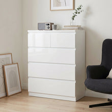 Load image into Gallery viewer, Angeles High Gloss 5 Drawer Tallboy - White