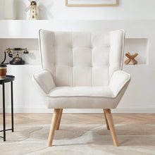Load image into Gallery viewer, Amelia Rubberwood Armchair - White