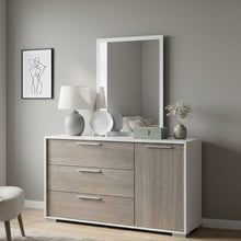 Load image into Gallery viewer, Waipoua 4 Drawer Low Boy with Mirror- GREY OAK