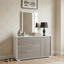 Load image into Gallery viewer, Waipoua 4 Drawer Low Boy with Mirror- GREY OAK