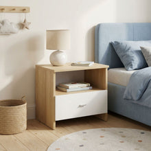 Load image into Gallery viewer, Makalu Wooden Bedside Table Nightstand - Oak