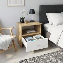 Load image into Gallery viewer, Makalu Wooden Bedside Table Nightstand - Oak