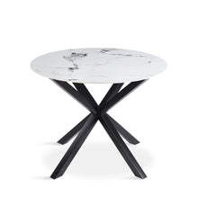 Load image into Gallery viewer, Vento Sintered Stone Round Dining Table 100x78cm - Snow White