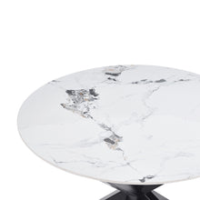 Load image into Gallery viewer, Vento Sintered Stone Round Dining Table 100x78cm - Snow White