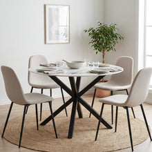 Load image into Gallery viewer, Vento Sintered Stone Round Dining Table 120x78cm - Snow White