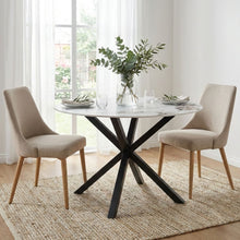 Load image into Gallery viewer, Vento Sintered Stone Round Dining Table 120x78cm - Snow White