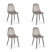 Load image into Gallery viewer, Lume Velvet Dining Chair - Set Of 4 - Light Khaki