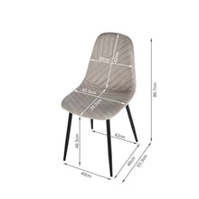 Load image into Gallery viewer, Lume Velvet Dining Chair - Set Of 4 - Light Khaki