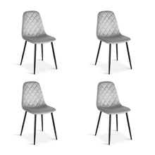 Load image into Gallery viewer, Sera Velvet Dining Chair - Set Of 4 - Light Grey