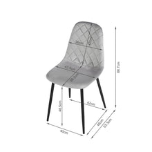 Load image into Gallery viewer, Sera Velvet Dining Chair - Set Of 4 - Light Grey