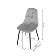 Load image into Gallery viewer, Quila Velvet Dining Chair - Set Of 4 - Light Grey (0.199m³ - 18.0kg)