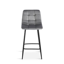 Load image into Gallery viewer, Primo Velvet Bar Stool - Set Of 2 - Grey