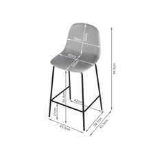 Load image into Gallery viewer, Selo Velvet Bar Stool - Set Of 2 - Light Grey (0.147m³ - 9.0kg)