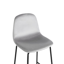 Load image into Gallery viewer, Selo Velvet Bar Stool - Set Of 2 - Light Grey (0.147m³ - 9.0kg)
