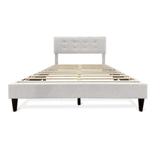 Load image into Gallery viewer, Mitre Double Fabric Bed Frame - Stone