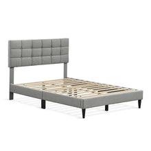 Load image into Gallery viewer, Aspen Double Fabric Bed Frame - Stone
