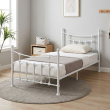 Load image into Gallery viewer, Gingera King Single Metal Bed Frame - White