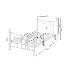 Load image into Gallery viewer, Gingera King Single Metal Bed Frame - White