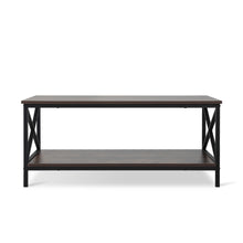 Load image into Gallery viewer, Chad Rectangle Coffee Table - Rustic Brown + Black