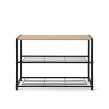 Load image into Gallery viewer, Milton 3 Tier Storage Shelf - Maple + Black