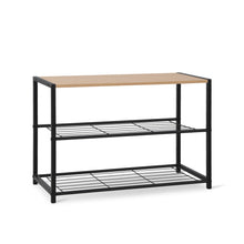 Load image into Gallery viewer, Milton 3 Tier Storage Shelf - Maple + Black