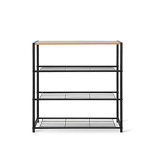 Load image into Gallery viewer, Milton 4 Tier Storage Shelf - Maple + Black