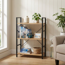Load image into Gallery viewer, Hikuai 3 Tier Bookshelf - Natural + Black
