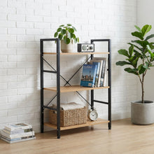 Load image into Gallery viewer, Hikuai 3 Tier Bookshelf - Natural + Black