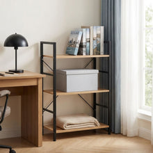 Load image into Gallery viewer, Hikuai 3 Tier Bookshelf - Natural + Black