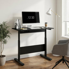 Load image into Gallery viewer, Hector 80cm Height-Adjustable Computer Desk - Black