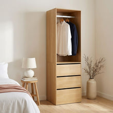 Load image into Gallery viewer, Payette 3 Drawer Wardrobe - Oak