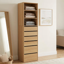 Load image into Gallery viewer, Payette 6 Drawer &amp; 3 Shelf Wardrobe - Oak