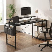 Load image into Gallery viewer, Logan 160cm Computer Desk with Storage Bag - Black