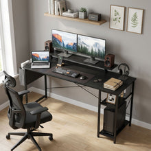 Load image into Gallery viewer, Logan 160cm Computer Desk with Storage Bag - Black