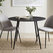 Load image into Gallery viewer, Elijah 100cm Round Dining Table - Black Silver