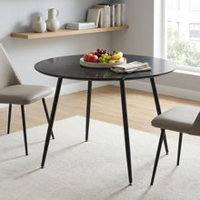 Load image into Gallery viewer, Elijah 100cm Round Dining Table - Black Silver