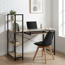 Load image into Gallery viewer, Gayle 120cm Computer Desk with Bookshelf - Black