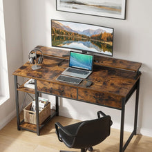 Load image into Gallery viewer, Gael 120cm Computer Desk with 2 Drawers - Rustic Brown