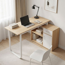 Load image into Gallery viewer, Yates 120cm Computer Desk with Right Cabinet - Oak