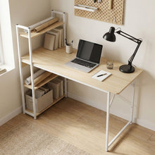 Load image into Gallery viewer, Kendahl 120cm Computer Desk with Bookshelf - White