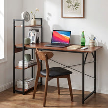 Load image into Gallery viewer, Kendahl 120CM Computer Desk with Bookshelf - Black (0.066m3 - 15.5kg)