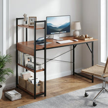Load image into Gallery viewer, Kendahl 120CM Computer Desk with Bookshelf - Black (0.066m3 - 15.5kg)