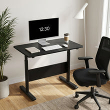 Load image into Gallery viewer, Hector 80cm Height-Adjustable Computer Desk - Black