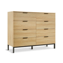 Load image into Gallery viewer, r-22268_ocala_low_boy_8_drawer_chest_drawer_-_oak__1