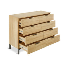 Load image into Gallery viewer, r-22268_ocala_low_boy_8_drawer_chest_drawer_-_oak__3