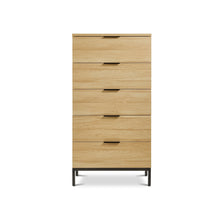 Load image into Gallery viewer, r-22266_ocala_tallboy_5_drawer_chest_dresser_-_oak__2