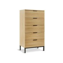 Load image into Gallery viewer, r-22266_ocala_tallboy_5_drawer_chest_dresser_-_oak__1