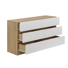 Load image into Gallery viewer, r_22198_harris_6_drawers_low_boy_oak___white_2
